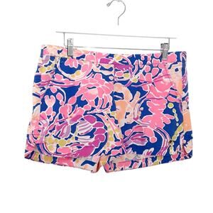 Lilly Pulitzer Ocean View Board Short Brilliant Blue It’s Electric Women M Beach